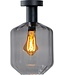 Masterlight Plafondlamp met doorzichtig geribbeld glas -36cm- Smoke