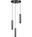 Masterlight Strakke 3 lichts hanglamp met minimalistische kokers -35cm- Zwart