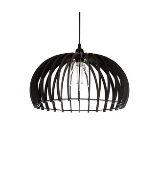 Hanglamp opengewerkt 40 cm zwart