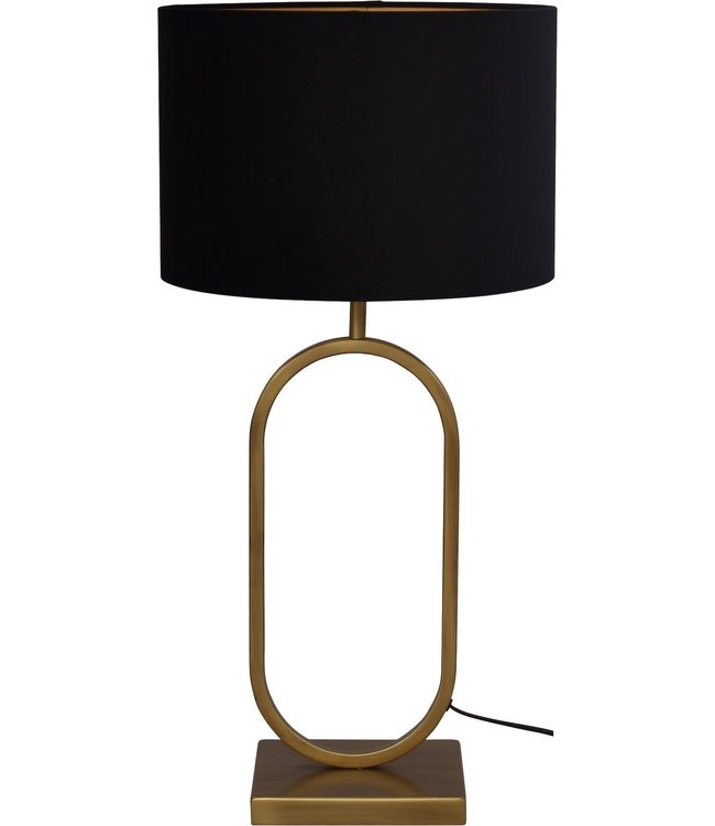 Handig hoorbaar afstuderen Ovale tafellamp Zwart velours | Tafellampen - Licht & Accessoires