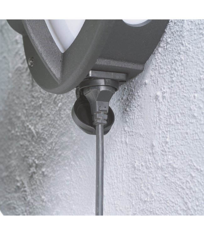 Zwarte wand maritiem buitenlamp + stopcontact 2jaar garantie