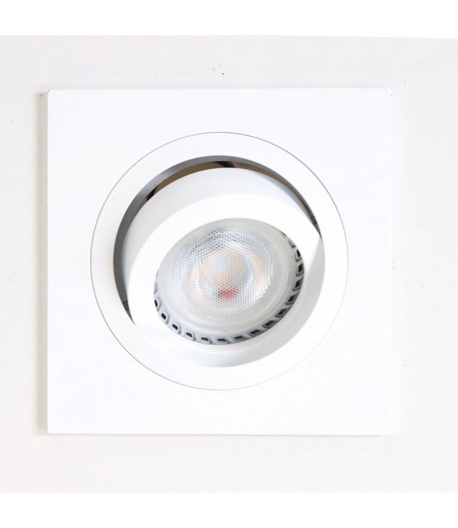 Inbouwspot wit vierkant kantelbaar excl gu10 lamp
