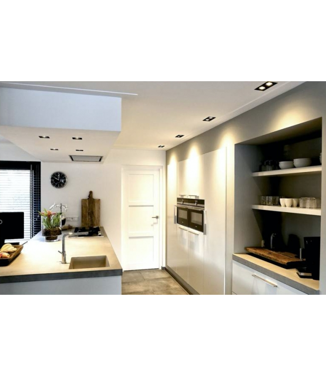 Trimless inbouwspots 2lichts zwart gu10