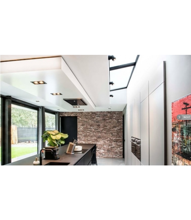 Trimless inbouwspots 2lichts zwart gu10