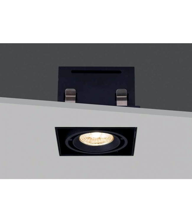 Trimless inbouwspots 2lichts zwart gu10