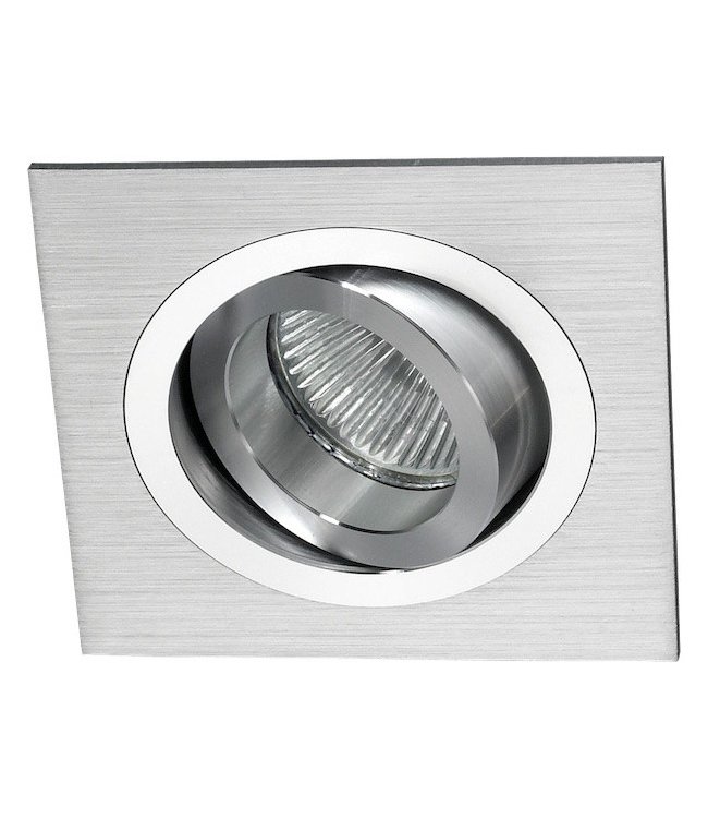 Inbouwspot mat staal kantelbaar vierkant excl gu10