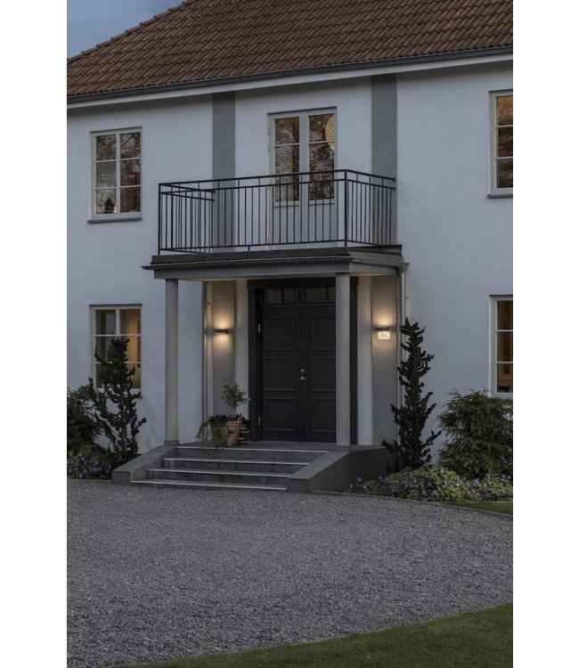 Halfronde buitenlamp met nummer aanduiding ip54