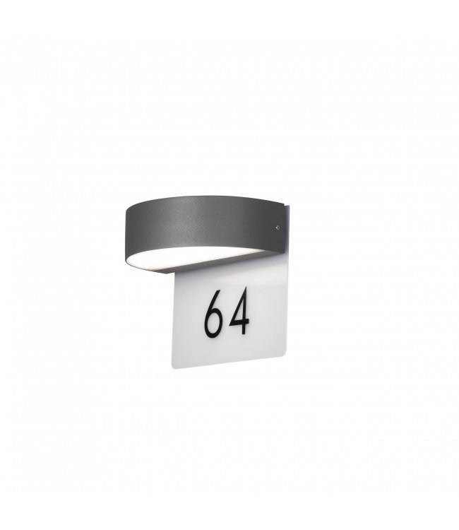 Halfronde buitenlamp met nummer aanduiding ip54