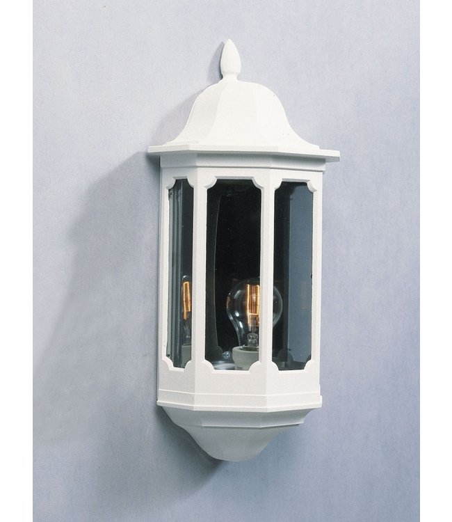 Romantische witte platte wandbuitenlamp 2jr garantie