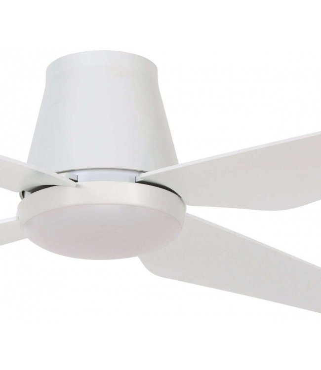 Fluisterstille ventilator met licht en afstandsbediening -Wit-122cm