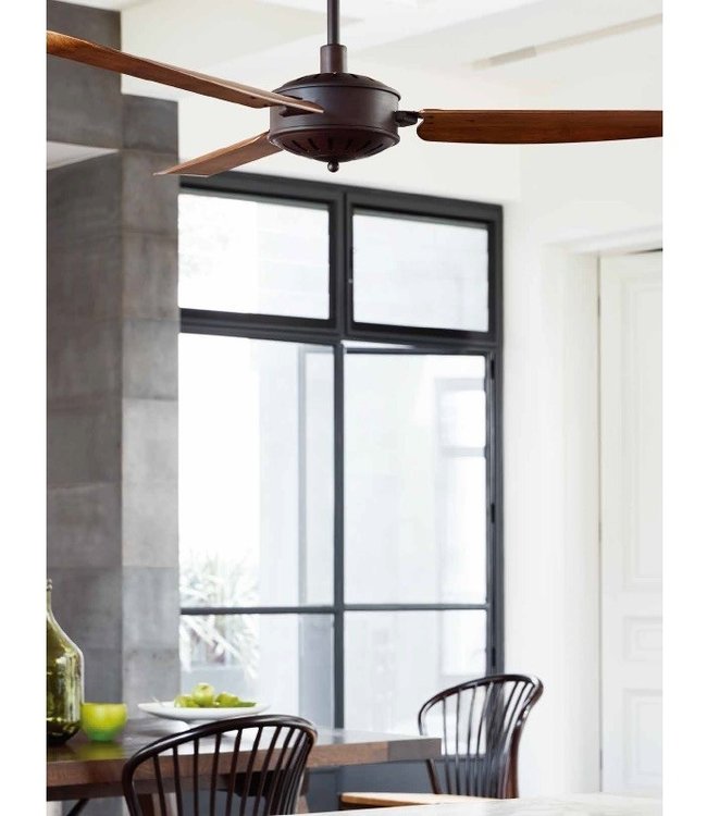Industrieele bruin met zwarte plafondventilator-142cm-Hout
