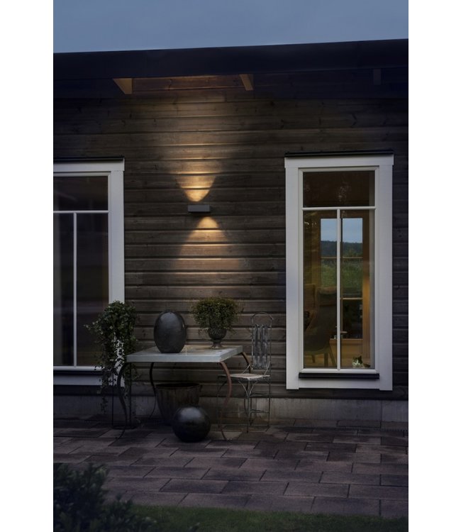 moderne antraciet buitenwandlamp met Led