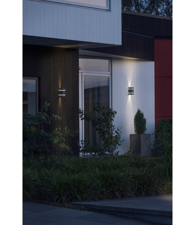 Antraciet LED up en down buitenlamp