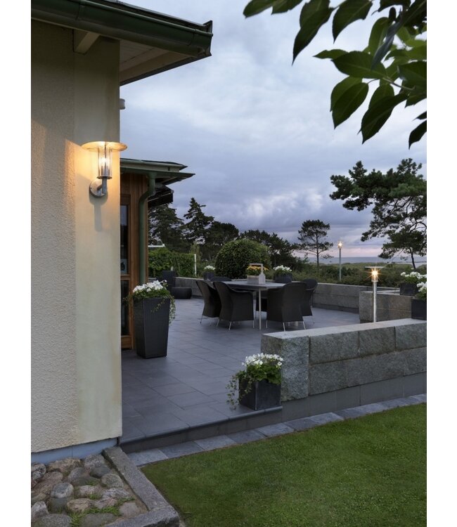 Gegalviniseerde buitenlamp met glas IP54