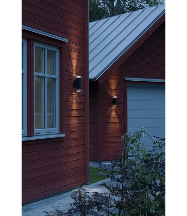 Up en down mat zwart buitenlamp antraciet IP44