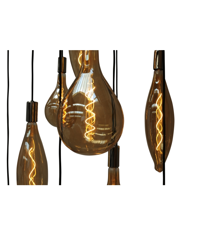 Videlamp goldleaf met messing 90 cm plafondplaat