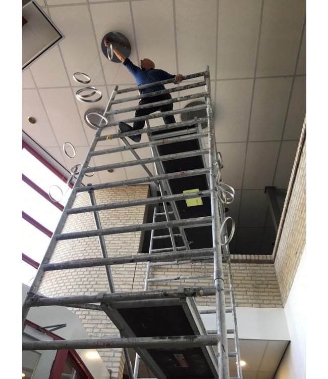 Hanglamp led 5 ringen -210cm-zwart