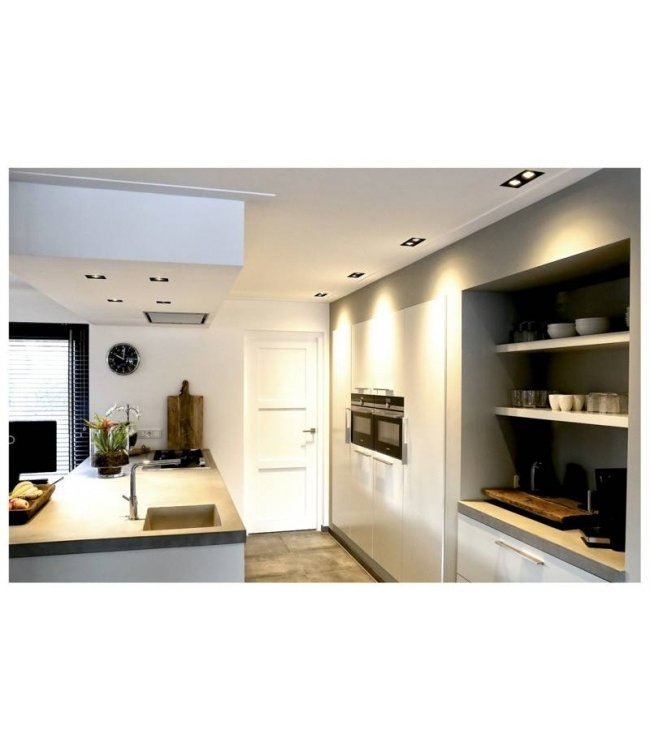 Trimless inbouw spot duo gu10- zwart-Kookeiland