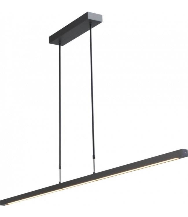 platte hanglamp 200 cm mat zwart voor boven kookeiland