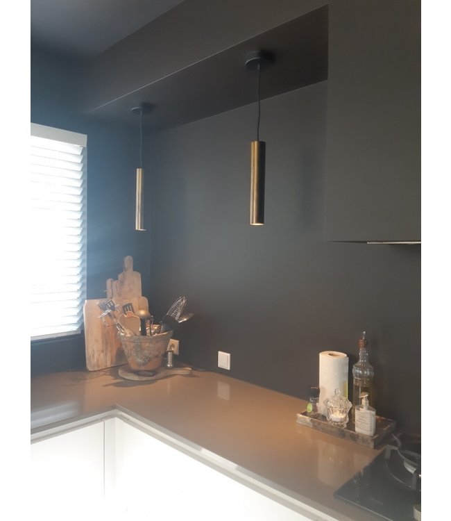 4lichts hanglamp voor boven kookeiland antiquebrass-100cm-zwart