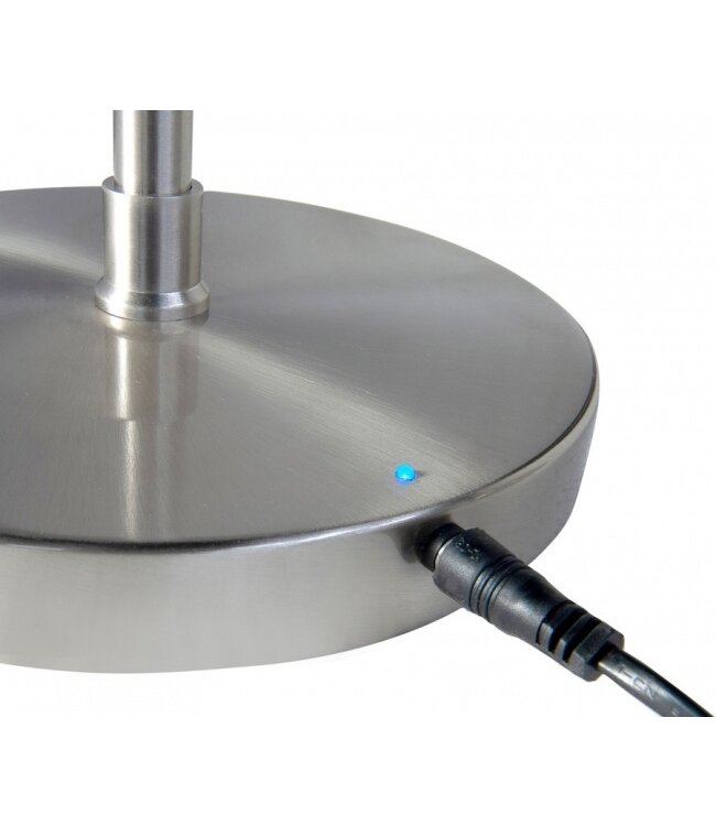 Oplaadbare accu leeslamp dimbaar-rvs-H135
