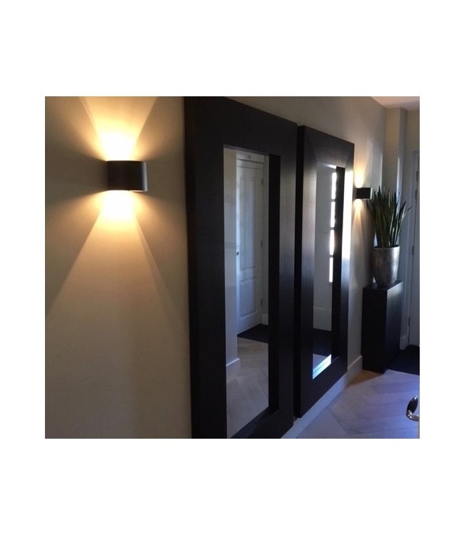 Wandlamp up en down zwart - goud
