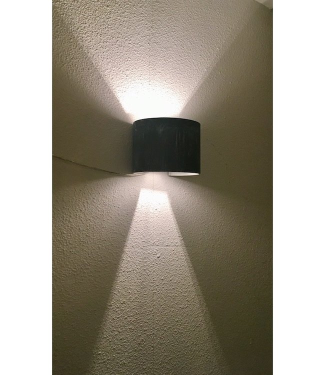 Basis wandlamp verstelbaar up en down light wit half rond excl g9