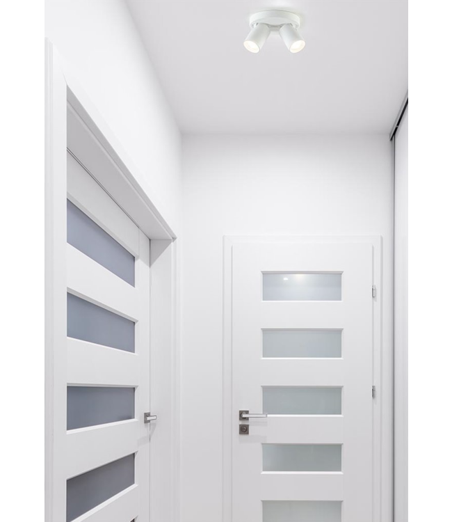 strakke 2 lichts spot rond wit