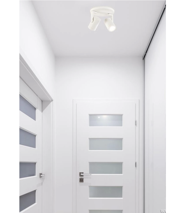 strakke 2 lichts spot -17cm-wit