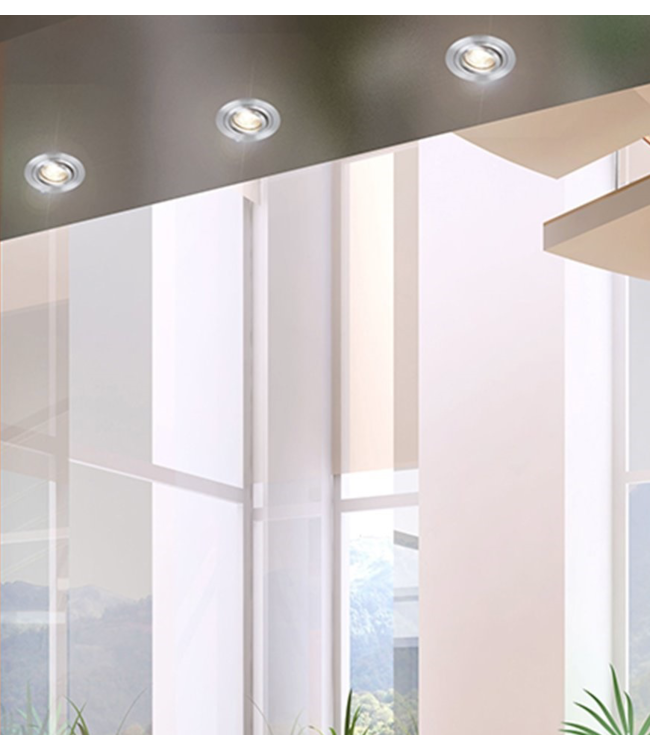 RVS inbouw spot kantelbaar excl gu10