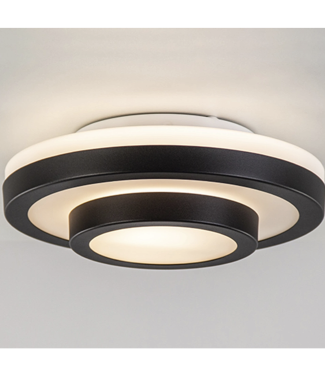 industriele zwarte badkamer/toilet lamp 2x e27 35cm