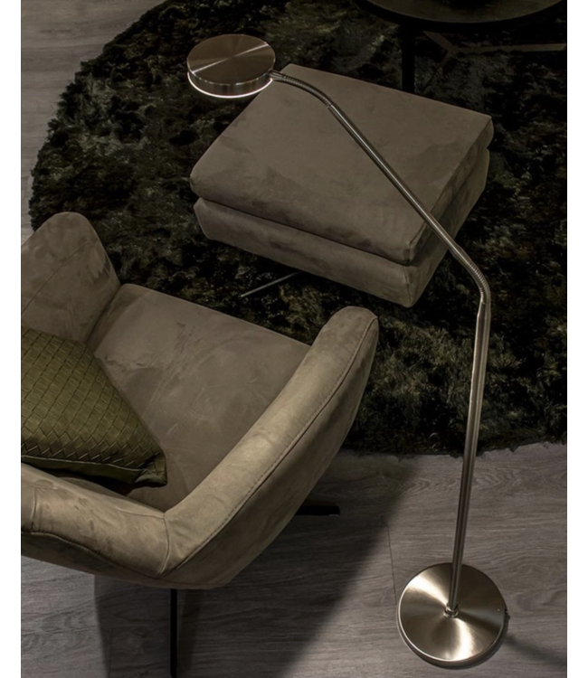 Oplaadbare accu leeslamp dimbaar-rvs-H135