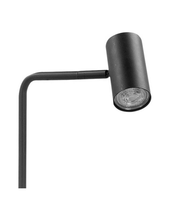 Moderne leeslamp met 3 standen en een ronde kop - Zwart