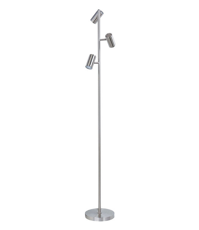 Geven Peer Voetzool 3 lichts leeslamp 3 standen met ronde kop rvs | Leeslampen - Licht &  Accessoires