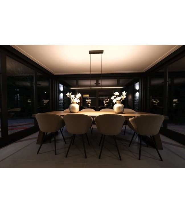 Design hanglamp met up/down light -160cm-Aluminium