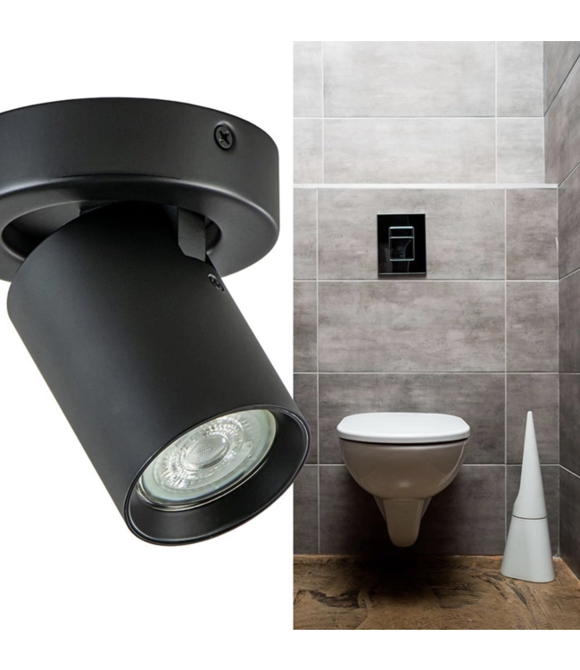 strakke spot 1 lichts zwart