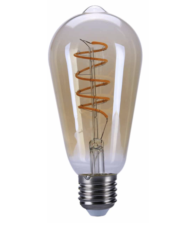 Schakelbare gold led lamp e27 rustiek 3 standen