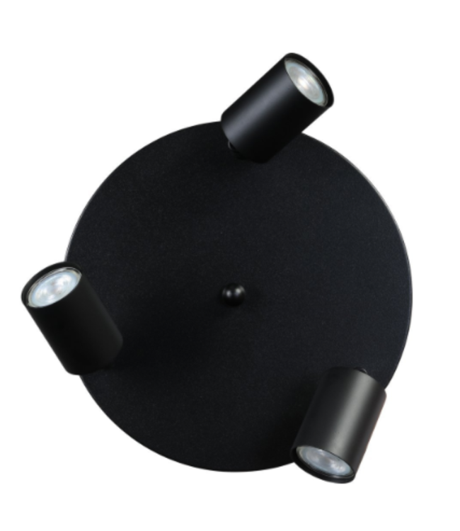 Strakke 3 lichts spot -30cm- mat Zwart