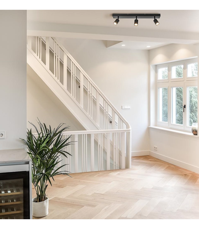 Super strakke maatwerk 3lichts spot -70cm-Zwart