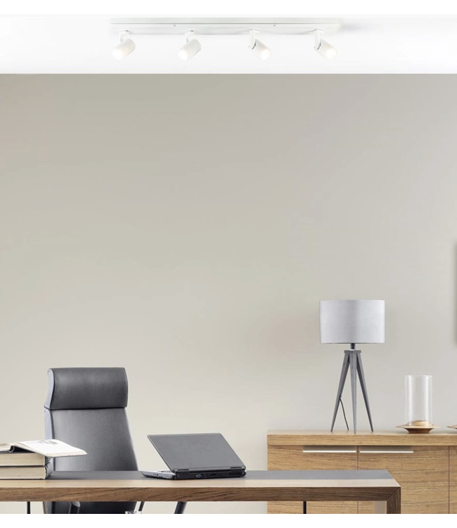 Langwerpige mat wit 4 lichts led spot-91cm