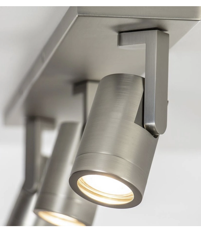 Langwerpige 2 lichts RVS spot-40cm