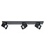Highlight Strak mat zwarte langwerpige 3 lichts led spot-65cm