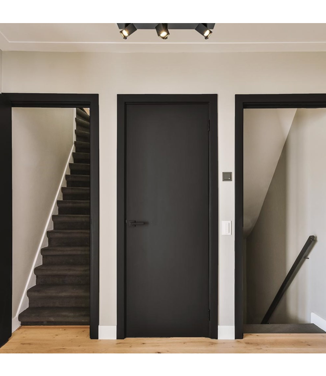Strak mat zwarte langwerpige 3 lichts led spot-65cm