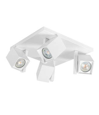 Highlight Vierkanten mat witte 4 lichts led spot-25cm