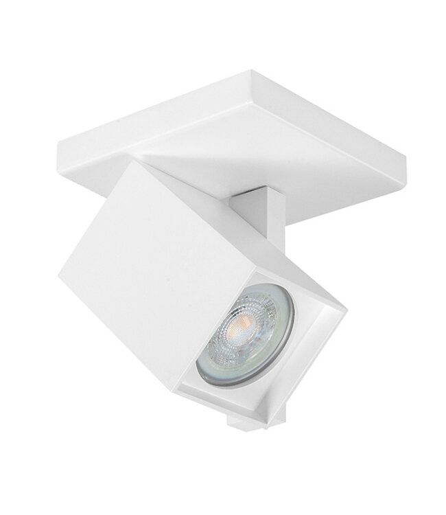 Strak mat witte langwerpige 1 lichts led spot-10cm