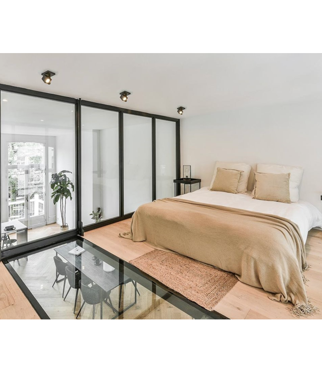 Strak mat zwarte langwerpige 1 lichts led spot-10cm