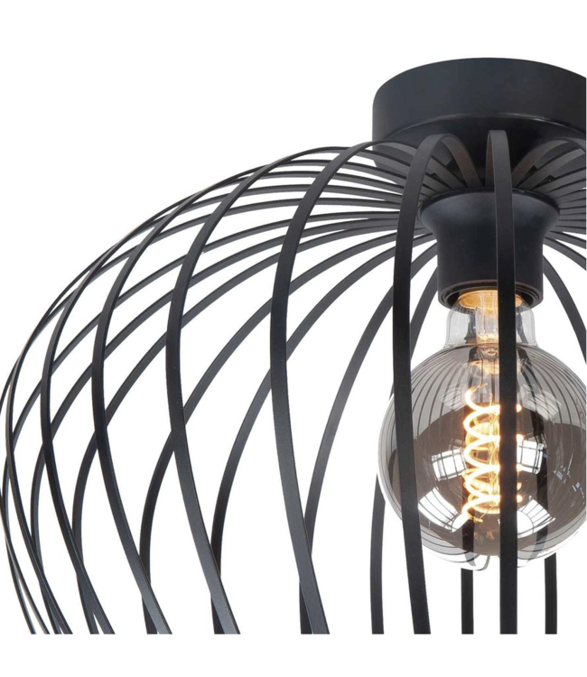 plafondlamp speciale vorm zwart staal-50cm-zwart