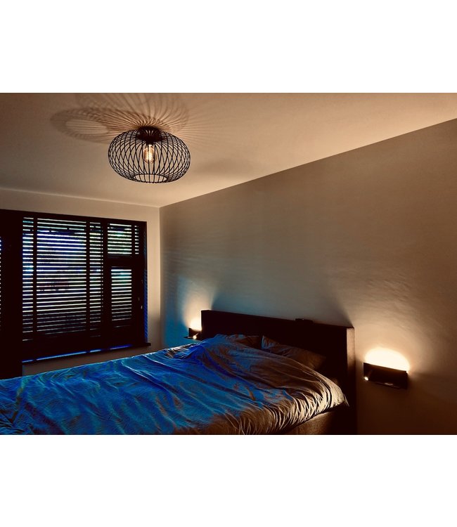 plafondlamp speciale vorm zwart staal-50cm-zwart