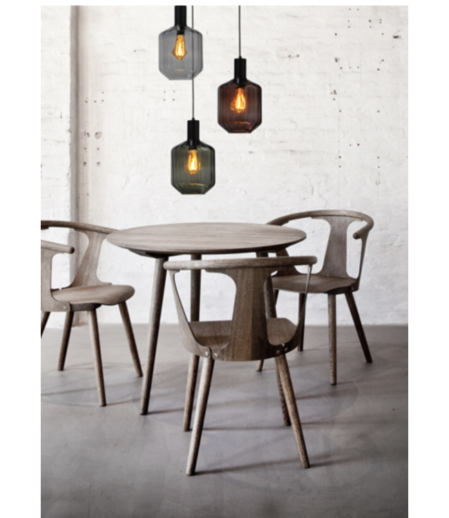 Plafondlamp met doorzichtig geribbeld glas -36cm- Smoke