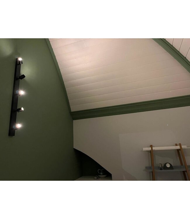 Maatwerk spot 5lichts spots verstelbaar -130cm- mat Zwart